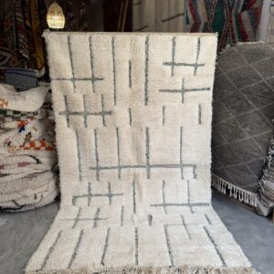 Vintage Moroccan Beni Ourain Rug