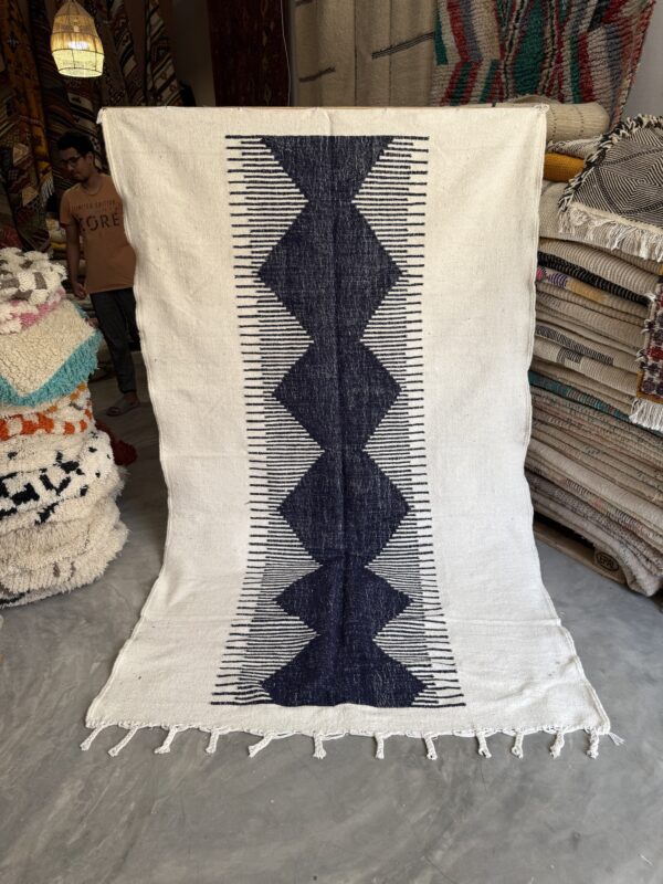 The Indigo Path – Handwoven Kilim Rug