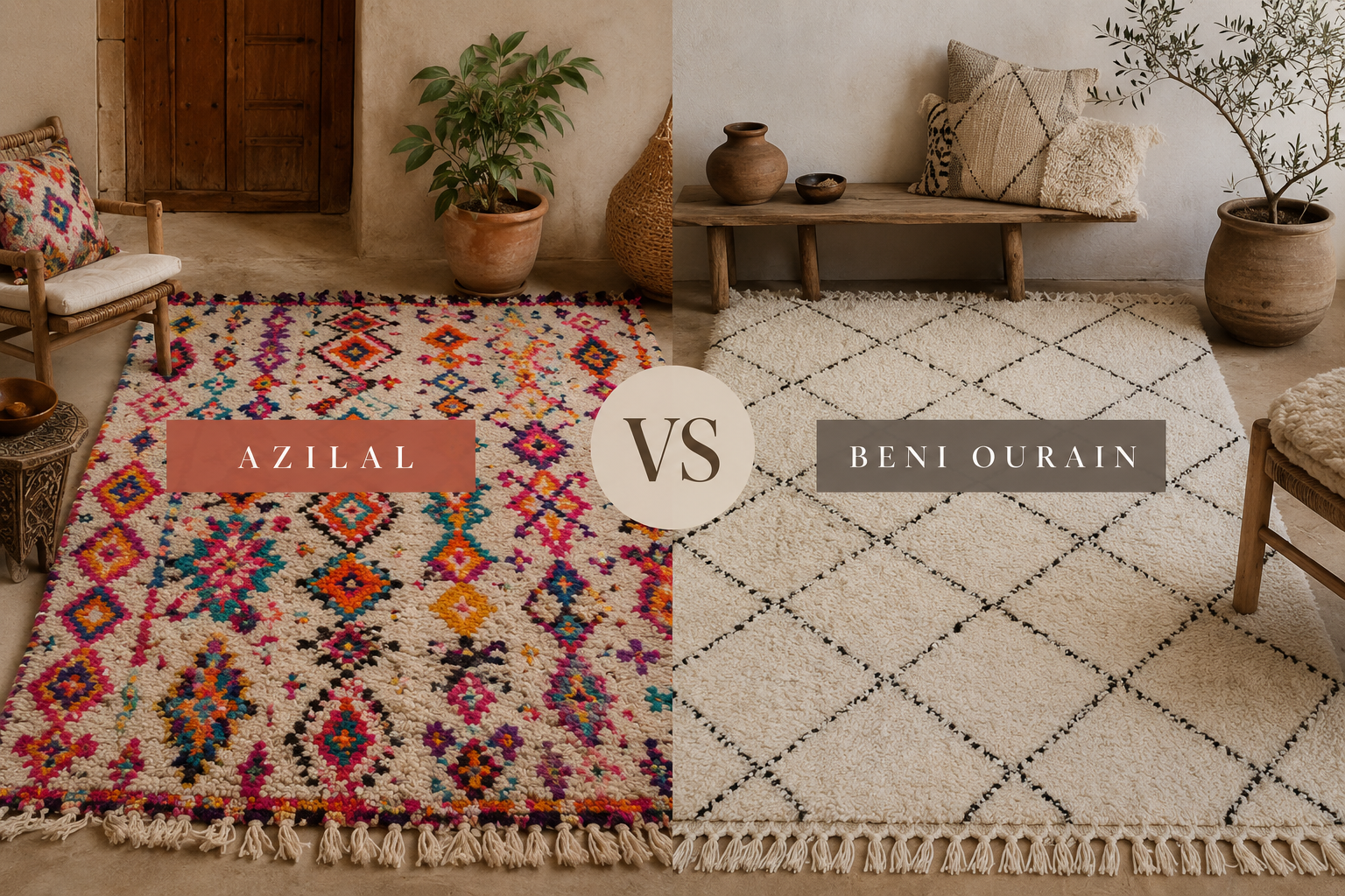 azilal vs beni ourain rugs