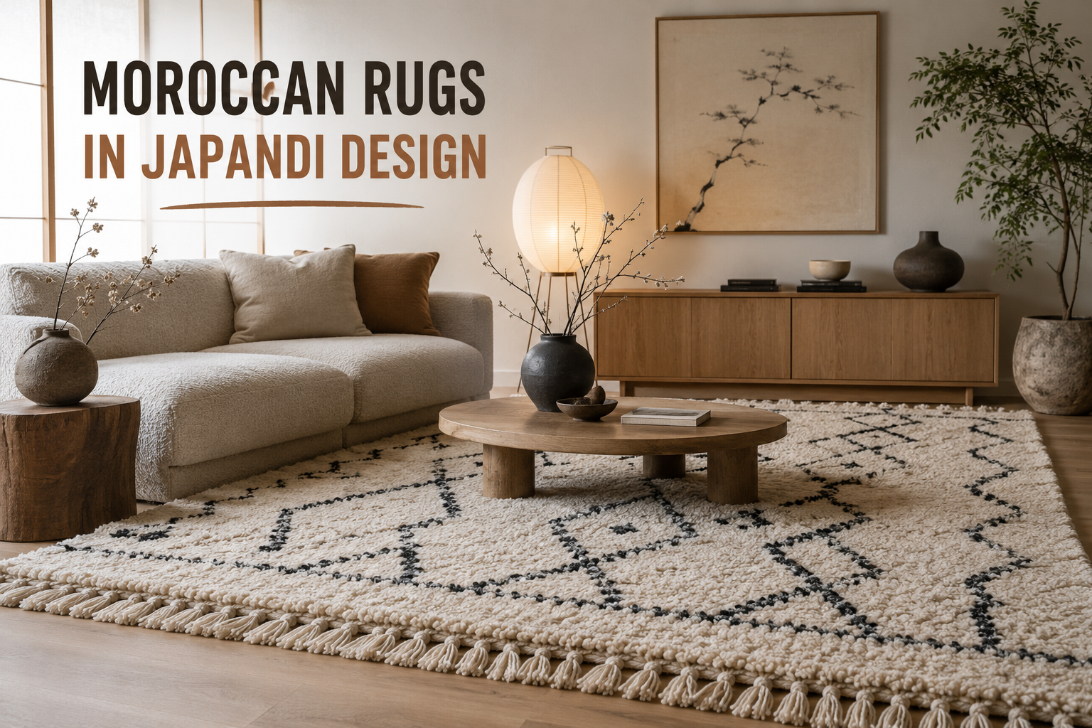 Moroccan Rugs in Japandi Design