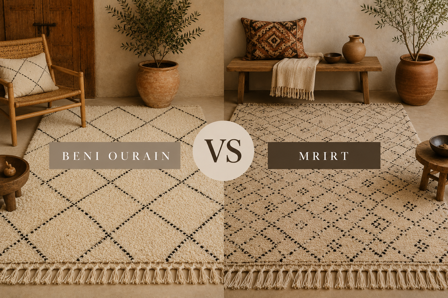 Beni Ourain vs Mrirt Rugs