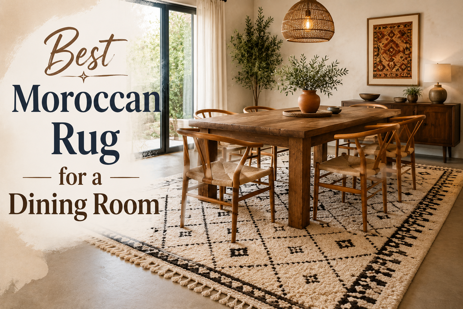 Best Moroccan Rug for a Dining Room