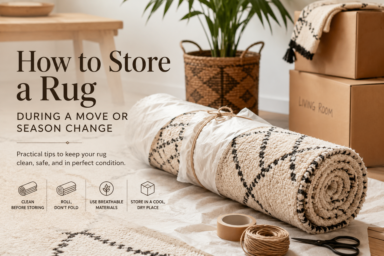 how to store a moroccan rug