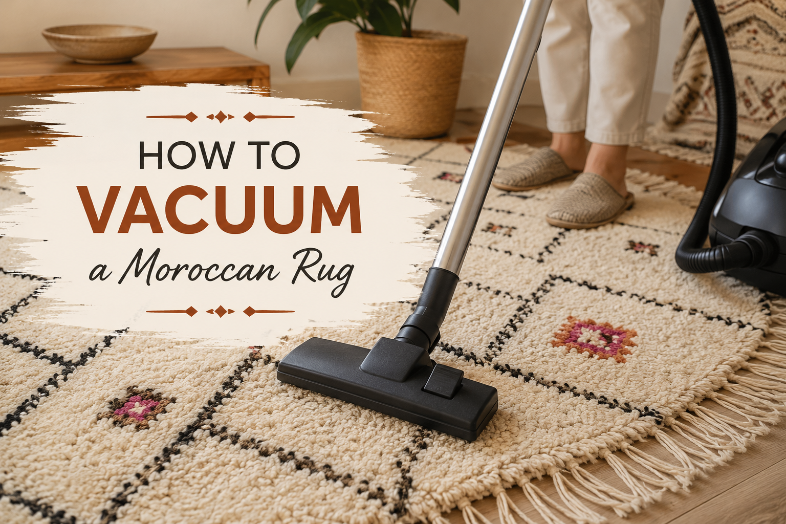 how to vacuum a moroccan rug