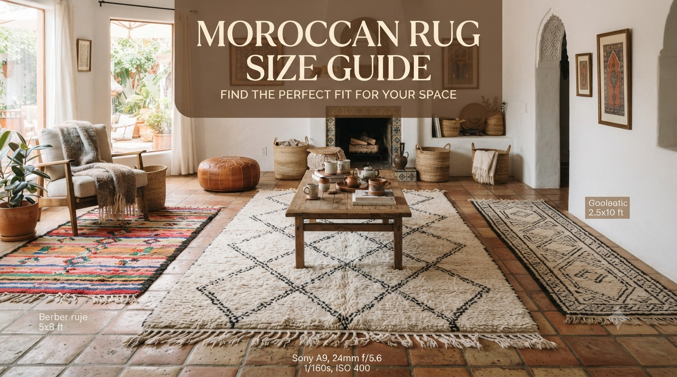 moroccan rug size guide