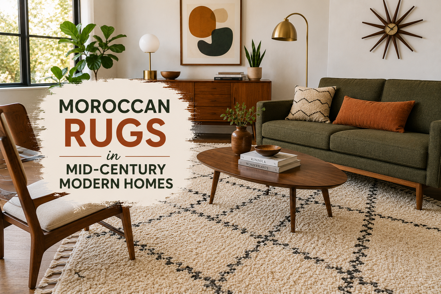 Moroccan Rugs in Mid-Century Modern Homes