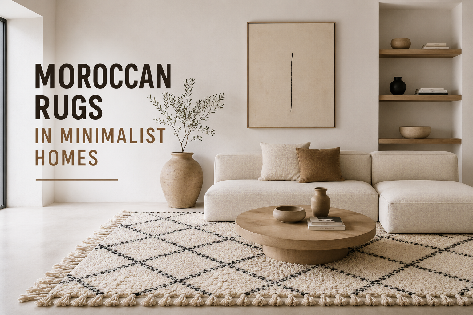 moroccan rugs in minimlist homes
